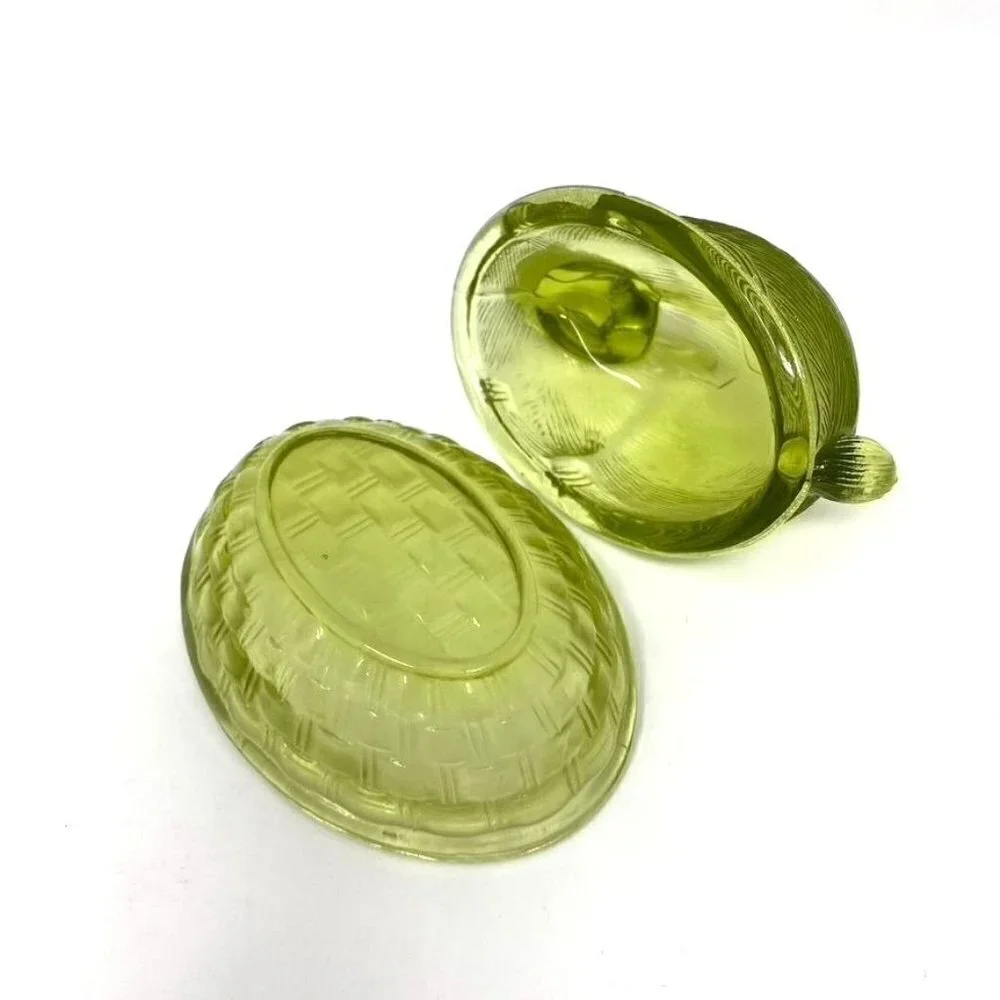 Target Colored Glass Figural Bunny Treats Candy Dish Easter Pink Clear Green